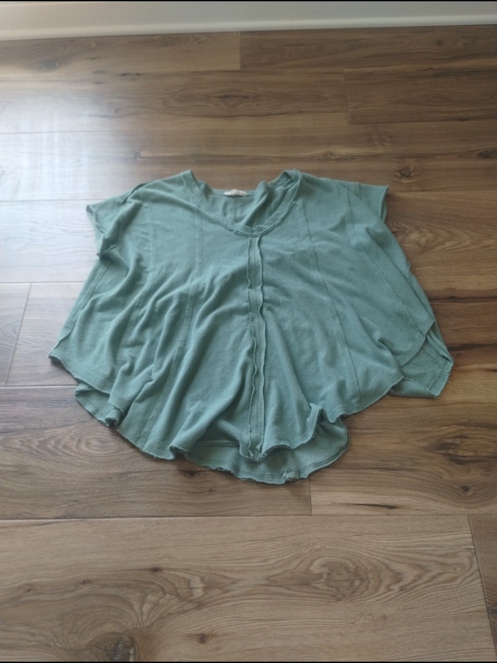 Peach Love California Sage Green Flowy Draped Tunic Top